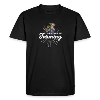 Jardinier récréatif Spooky Halloween Squelette Dicton - T-shirt Premium bio Homme - noir - Devant - Nico (187cm)
