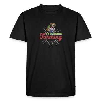 Jardinier récréatif Spooky Halloween Squelette Dicton - T-shirt Premium bio Homme - noir - Devant - Nico (187cm)