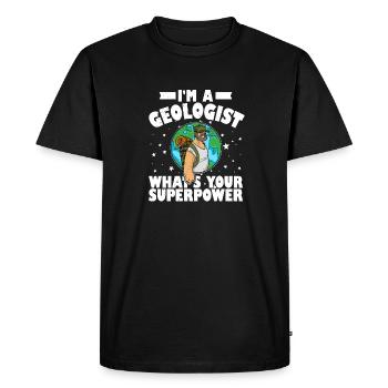 Chercheurs Montagnes Scientifique Scientifique Dire - T-shirt Premium bio Homme - noir - Devant - Nico (187cm)