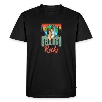 Géologue Profession Géologie Pierres Étude Dicton - T-shirt Premium bio Homme - noir - Devant - Nico (187cm)
