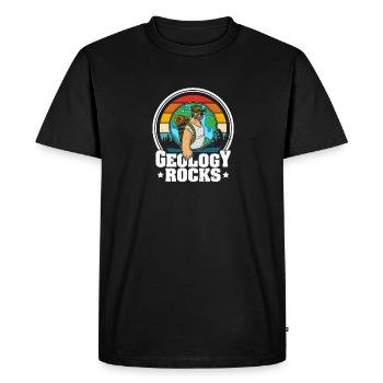Géologie Géologue Pierres Profession de marteau Dicton - T-shirt Premium bio Homme - noir - Devant - Nico (187cm)