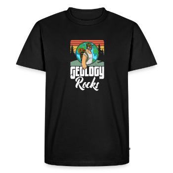Géologue Profession Géologie Pierres Étude Dicton - T-shirt Premium bio Homme - noir - Devant - Nico (187cm)