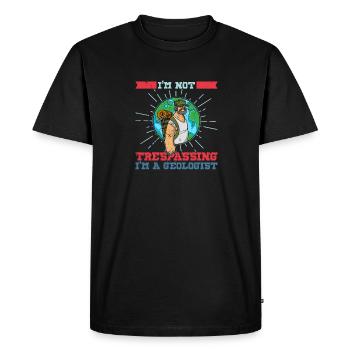 Étude de géologie Géologue Profession Pierres Dicton - T-shirt Premium bio Homme - noir - Devant - Nico (187cm)