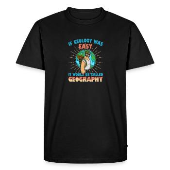 Géologue Fossiles Profession Pierres Marteau Dicton - T-shirt Premium bio Homme - noir - Devant - Nico (187cm)