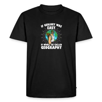 Géologue Fossiles Profession Pierres Marteau Dicton - T-shirt Premium bio Homme - noir - Devant - Nico (187cm)