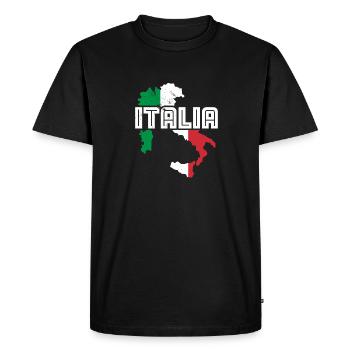 Italie Drapeau italien Couleurs nationales - T-shirt Premium bio Homme - noir - Devant - Nico (187cm)