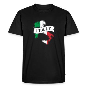 Italy Home National Origin Italians - Men's Premium Organic T-Shirt - black - Front - Nico (187cm)