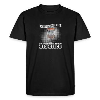 Disc Golf Flying Disc Tree Sport Discgolfer - Men's Premium Organic T-Shirt - black - Front - Nico (187cm)