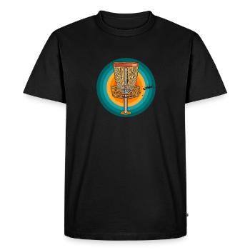 Discgolfer Frisbee Throwing Disc Throwing Sports - Men's Premium Organic T-Shirt - black - Front - Nico (187cm)