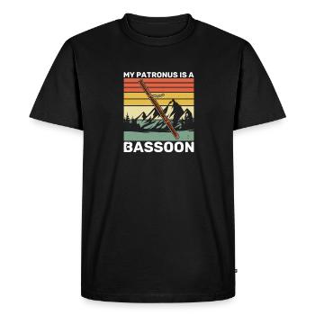 Musicien Basson Basson Instrument à vent Dicton - T-shirt Premium bio Homme - noir - Devant - Nico (187cm)