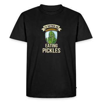 Cucumbers, gherkins, pickles, fruit, food - Men's Premium Organic T-Shirt - black - Front - Nico (187cm)