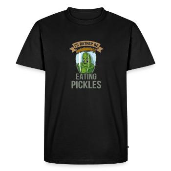 Cucumbers, gherkins, pickles, fruit, food - Men's Premium Organic T-Shirt - black - Front - Nico (187cm)