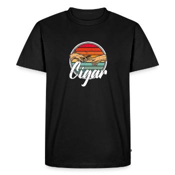 Cigares Cubano Papa Fumeur Cigare Fumer - T-shirt Premium bio Homme - noir - Devant - Nico (187cm)