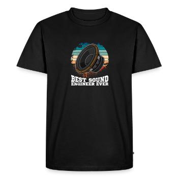 Subwoofer Music Sound Technician Audio Saying - Men's Premium Organic T-Shirt - black - Front - Nico (187cm)
