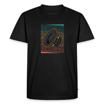 Sound Technician Subwoofer Analog Sound Saying - Men's Premium Organic T-Shirt - black - Front - Nico (187cm)