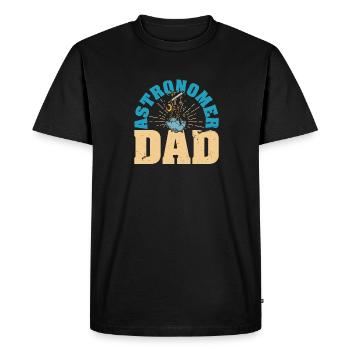 Space Astronomy Telescope Stars Hobby - Men's Premium Organic T-Shirt - black - Front - Nico (187cm)