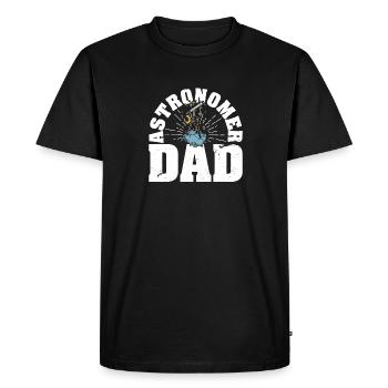 Space Astronomy Telescope Stars Hobby - Men's Premium Organic T-Shirt - black - Front - Nico (187cm)