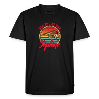 Seilrutscher Seilrutschen Zipline Zipliner Hobby - Men's Premium Organic T-Shirt - black - Front - Nico (187cm)