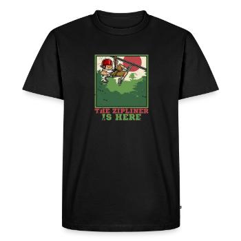 Tyrolienne Walf Tyrolienne Corde Toboggan Sport Dicton - T-shirt Premium bio Homme - noir - Devant - Nico (187cm)