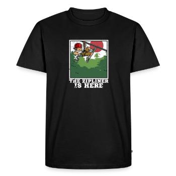 Tyrolienne Walf Tyrolienne Corde Toboggan Sport Dicton - T-shirt Premium bio Homme - noir - Devant - Nico (187cm)