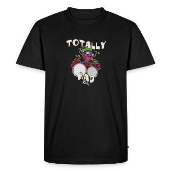 Végétalien jardinier de radis mangeant de la salade de légumes - T-shirt Premium bio Homme - noir - Devant - Nico (187cm)