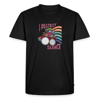 Radis Aliments sains Légumes Salades Drums - T-shirt Premium bio Homme - noir - Devant - Nico (187cm)