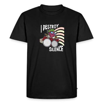 Radis Aliments sains Légumes Salades Drums - T-shirt Premium bio Homme - noir - Devant - Nico (187cm)