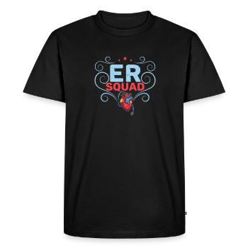 Cardiologie Formation cardiologue Médecin Profession - T-shirt Premium bio Homme - noir - Devant - Nico (187cm)