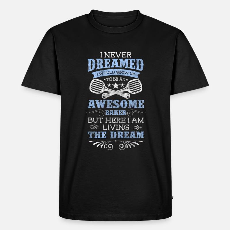 Backen Beruf Lecker - Männer Premium Bio T-Shirt - Schwarz