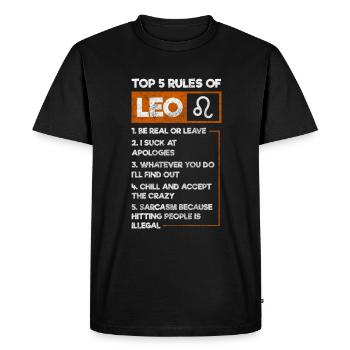 Horoscope Mois de naissance Planète - T-shirt Premium bio Homme - noir - Devant - Nico (187cm)