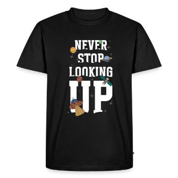 Astronomy Space Galaxy Astronaut - Men's Premium Organic T-Shirt - black - Front - Nico (187cm)