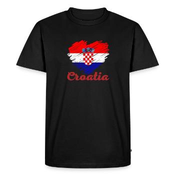 Balkan Holidays Croatie Zagreb Origine Dicton - T-shirt Premium bio Homme - noir - Devant - Nico (187cm)