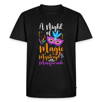 Festival de mascarade Second Face - T-shirt Premium bio Homme - noir - Devant - Nico (187cm)