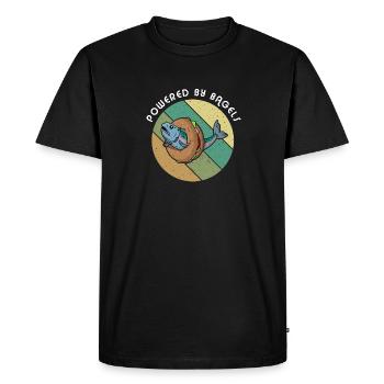 Salmon on Bagel Kosher Israel Saying Jew - Men's Premium Organic T-Shirt - black - Front - Nico (187cm)