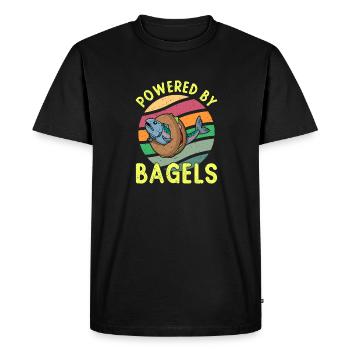Jewish Culture Salmon on Bagel Israel Food - Men's Premium Organic T-Shirt - black - Front - Nico (187cm)