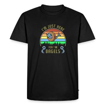 Israel dish kosher salmon on bagel verdict - Men's Premium Organic T-Shirt - black - Front - Nico (187cm)