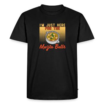 Israel Jew Kosher Cuisine Matzah Passover - Men's Premium Organic T-Shirt - black - Front - Nico (187cm)