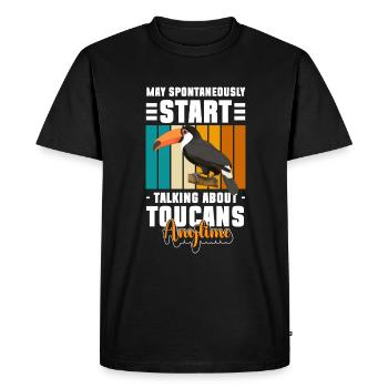 Toucan Rainforest Amazonie Amérique du Sud - T-shirt Premium bio Homme - noir - Devant - Nico (187cm)