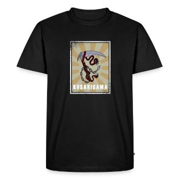 Ninja Weapon Ninjutsu Kusarigama Kenjutsu Japon - T-shirt Premium bio Homme - noir - Devant - Nico (187cm)
