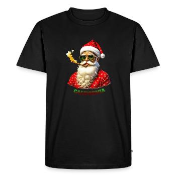 Père Noël Californie - T-shirt Premium bio Homme - noir - Devant - Nico (187cm)