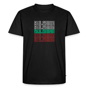Bulgarie Drapeau Vacances Sofia Origine - T-shirt Premium bio Homme - noir - Devant - Nico (187cm)