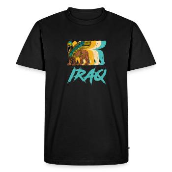 Faravahar Lamassu Iran Persia Deity Antique Sume - Men's Premium Organic T-Shirt - black - Front - Nico (187cm)