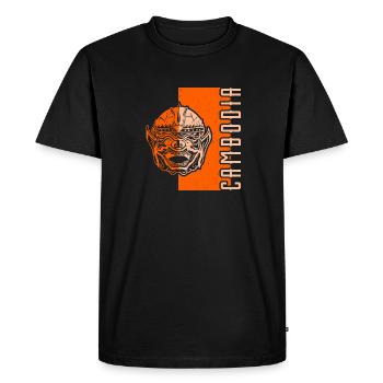 Visite du drapeau national khmer du Cambodge - T-shirt Premium bio Homme - noir - Devant - Nico (187cm)