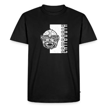 Visite du drapeau national khmer du Cambodge - T-shirt Premium bio Homme - noir - Devant - Nico (187cm)