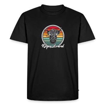 Agriculture, Beef, Highland Cattle, Cow, Farmer - Men's Premium Organic T-Shirt - black - Front - Nico (187cm)