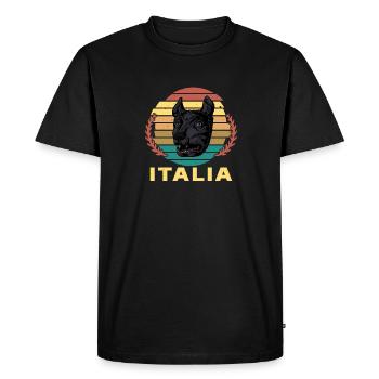 Rome Sculpture Wolf Ancient Mythology History - Men's Premium Organic T-Shirt - black - Front - Nico (187cm)