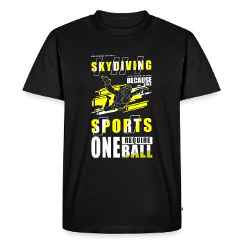 Parapente Parachute Adrénaline - T-shirt Premium bio Homme - noir - Devant - Nico (187cm)