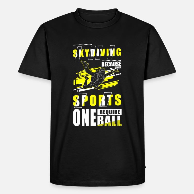 Fallschirm Adrenalin Gleitschirm - Männer Premium Bio T-Shirt - Schwarz