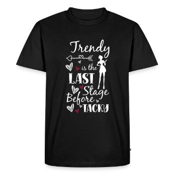 Shopping pour les amateurs de mode - T-shirt Premium bio Homme - noir - Devant - Nico (187cm)