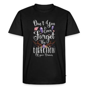 Dream, Faith, Happiness, Peace - Men's Premium Organic T-Shirt - black - Front - Nico (187cm)